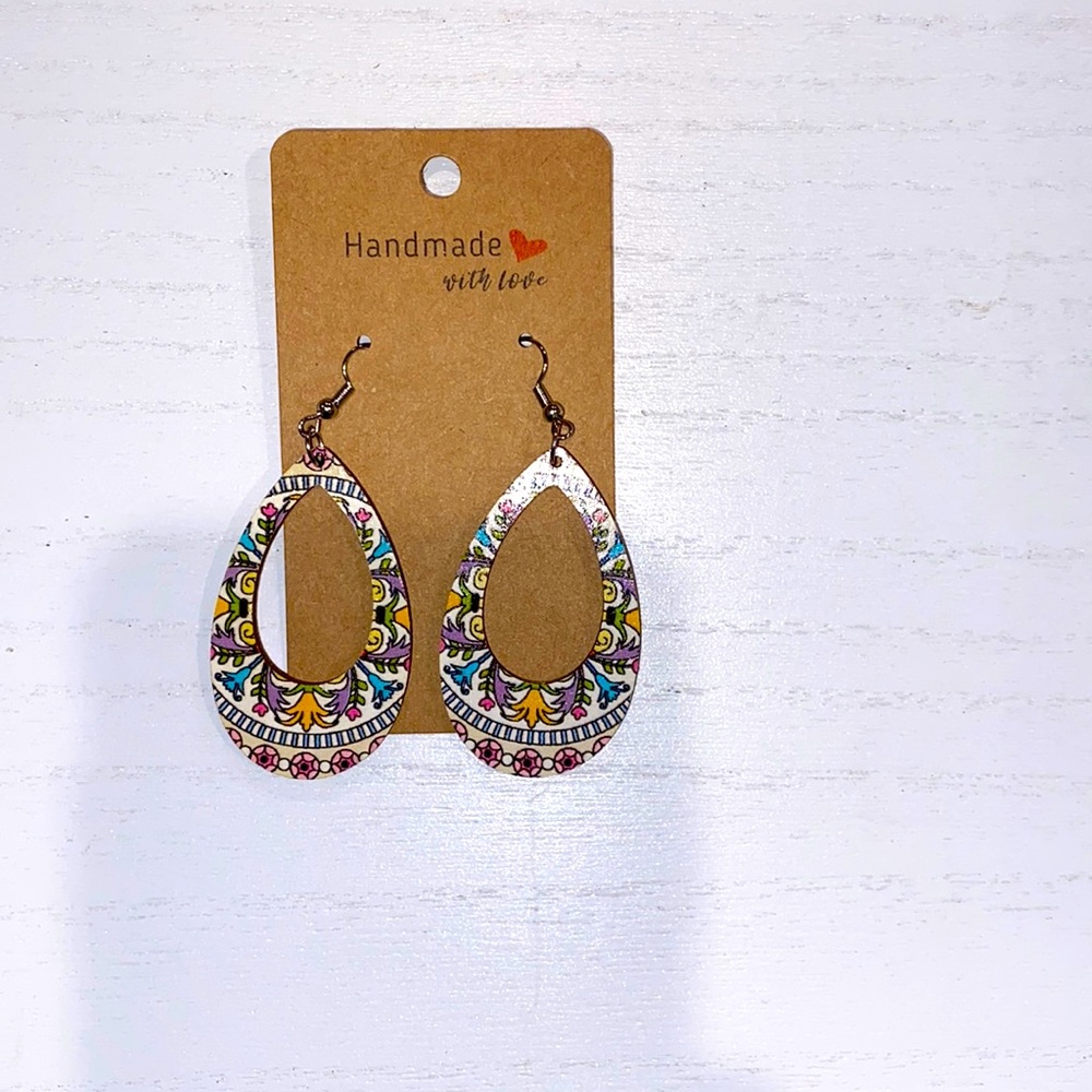 Wooden Dangle Earrings